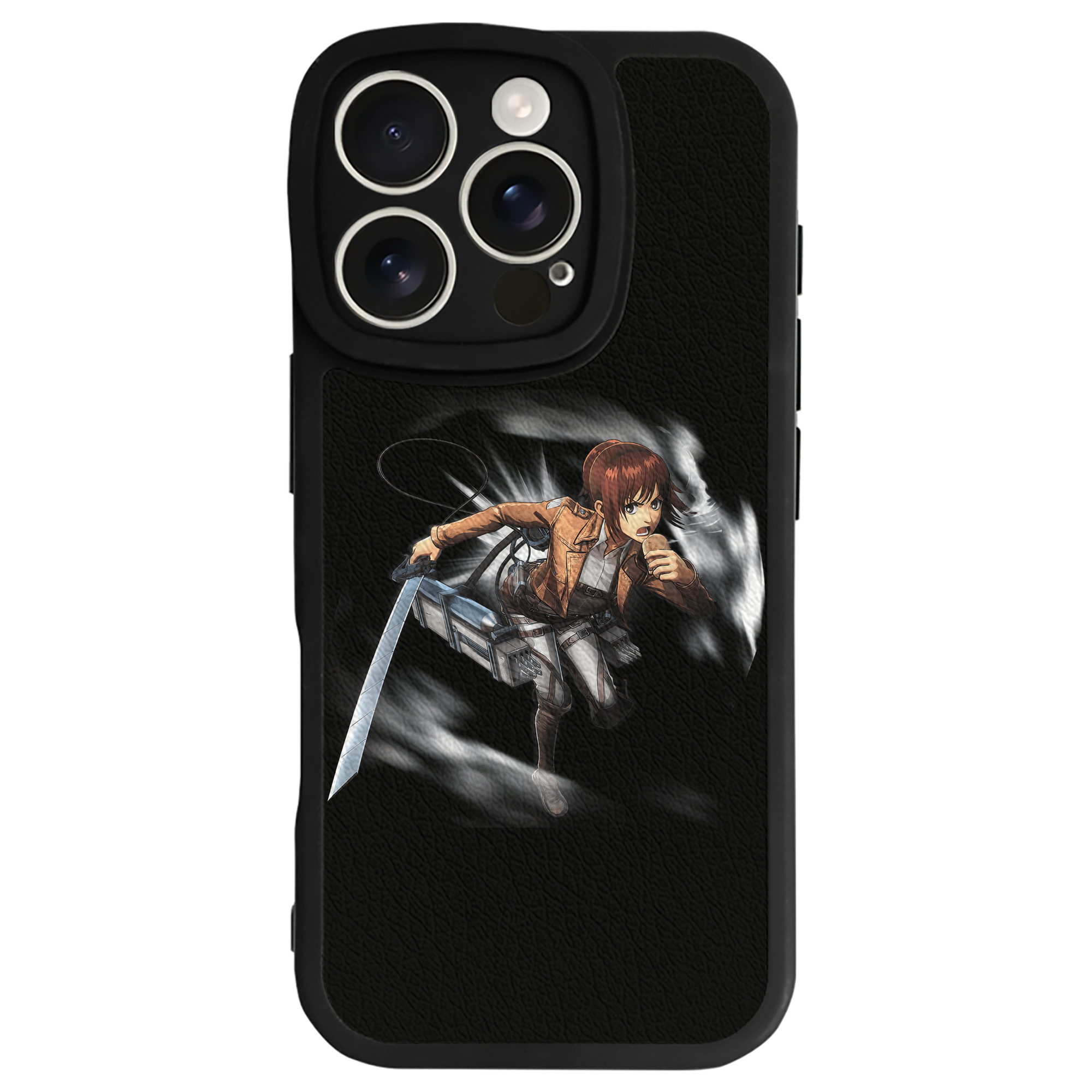 （画像用） 進撃の巨人 サシャ·ブラウス Attack on Titan Sasha Blaus 【iPhone 16シリーズ対応】シリコンスマホケース（レザー調） 材質：シリコン